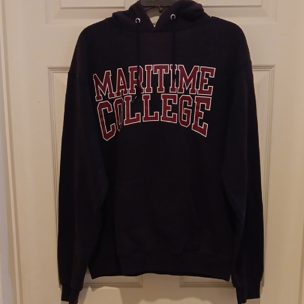 Champion Black Sweatshirt Hoodie Casual Wear,Maritime College